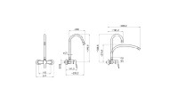 NOVASERVIS IRIS NEW FLEXI baterie dřezová s elastickým ramenem, 150 mm chrom/bílá   94480,0B