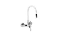 NOVASERVIS IRIS NEW FLEXI baterie dřezová s elastickým ramenem, 150 mm chrom/bílá   94480,0B