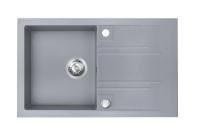 NOVASERVIS granitový dřez s odkapem, s přepadem, šedá   DRGM48/78GA