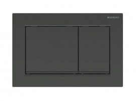 GEBERIT Omega30 ovládací tlačítko pro 2 splachování, plast, černá/černá mat  115.080.DW.1
