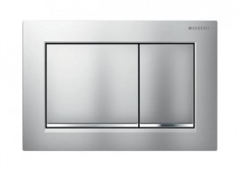 GEBERIT Omega30 ovládací tlačítko pro 2 splachování, plast, chrom mat/chrom lesk  115.080.JQ.1