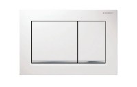 GEBERIT Omega30 ovládací tlačítko pro 2 splachování, plast, bílá/chrom lesk  115.080.KJ.1