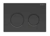 GEBERIT Omega20 ovládací tlačítko pro 2 splachování, plast, černá mat/černá  115.085.16.1