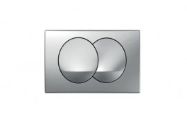 GEBERIT DeltaZero ovládací tlačítko pro 2 splachování, plast, chrom mat  115.100.46.5