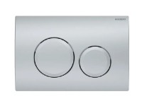 GEBERIT Delta20 ovládací tlačítko pro 2 splachování, plast, chrom mat  115.127.46.1