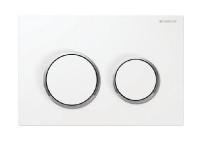 GEBERIT Kappa21 ovládací tlačítko pro 2 splachování, plast, bílá/chrom lesk  115.240.KJ.1