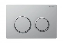 GEBERIT Kappa21 ovládací tlačítko pro 2 splachování, plast, chrom mat/chrom lesk  115.240.KN.1