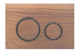 GEBERIT Sigma21 ovládací tlačítko pro 2 splachování, ořech/černá chrom  115.651.JX.1