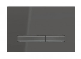 GEBERIT Sigma50 ovládací tlačítko pro 2 splachování, černý chrom/černá  115.671.DW.2
