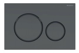 GEBERIT Sigma20 ovládací tlačítko pro 2 splachování, plast, černá mat/černá  115.882.16.1