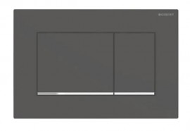 GEBERIT Sigma30 ovládací tlačítko pro 2 splachování, černá mat/ chrom lesk  115.883.14.1