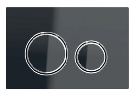 GEBERIT Sigma21 ovládací tlačítko pro 2 splachování, černá/chrom  115.884.SJ.1
