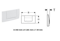GEBERIT Geberit 200F ovládací tlačítko pro splachování Start/Stop, bílá  115.222.11.1