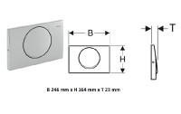 GEBERIT Delta10 ovládací tlačítko pro splachování Start/Stop, přišroubovatelné  115.108.00.1