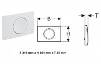 GEBERIT Delta15 ovládací tlačítko pro splachování Start/Stop, lesklý chrom  115.109.21.1