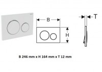 GEBERIT Sigma20 ovládací tlačítko pro 2 splachování, plast, chrom mat/chrom lesk  115.882.JQ.1