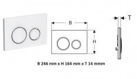 GEBERIT Sigma21 ovládací tlačítko pro 2 splachování, ořech/chrom  115.884.JX.1