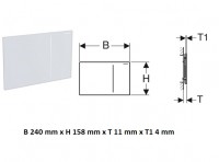 GEBERIT Sigma70 ovládací tlačítko pro 2 splachování, sklo, bílá  115.620.SI.1