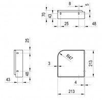 RAVAK YARD 280 C konzole pod umyvadlo, kovová, bílá   X01774