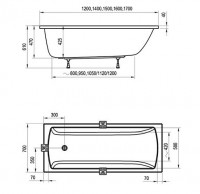 RAVAK CLASSIC II vana 1700 x 700 mm, bílá   CC51000000