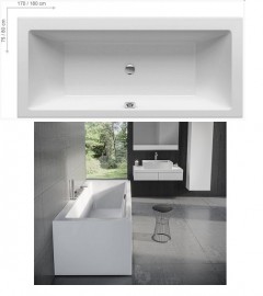 RAVAK FORMY 01 SLIM vana 1700 x 750 mm, bílá   C691300000