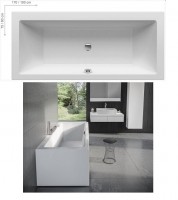 RAVAK FORMY 01 SLIM vana 1800 x 800 mm, bílá   C881300000