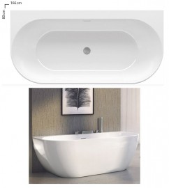 RAVAK FREEDOM W volně stojící vana 1660 x 800 mm, černá   XC00100027