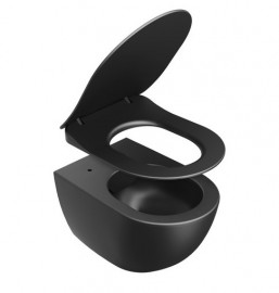 RAVAK UNI CHROME Flat WC sedátko, černá   X01795