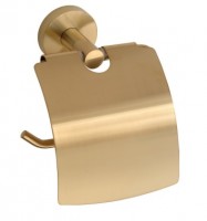 BEMETA SABLO Držák toaletního papíru s krytem 140x155x80 mm, mosaz, barva zlatá mat   160112010