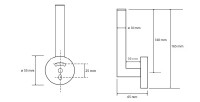 BEMETA CORAL Držák toaletního papíru rezervní 55x165x65 mm, barva měděné zlato lesk   158112032