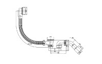 PLB - Automatická vanová výpusť, sifon vanový DN40/50, 750 mm, kov, nerez   EVS0147