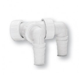PLB - Y přípojka pračkového podomítkového sifonu, matice G1, koleno 10-16+18-23mm, klapky   EPP2330