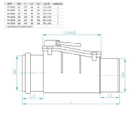 PLB - KGRE zpětná klapka horizontální DN50   FK10050