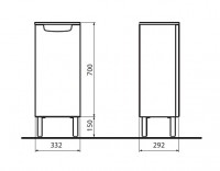 KOLO REKORD nízká skříňka 70x33,2x29,2 cm bílá 88474000