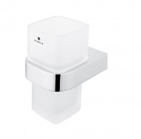 NIMCO NIKAU držák na kartáčky, matné sklo x kov, chrom   NK 30058H-26