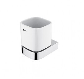 NIMCO NIKAU držák na kartáčky, keramika x kov, bílá/chrom   NK 30058K-26