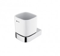 NIMCO NIKAU držák na kartáčky, keramika x kov, bílá/chrom   NK 30058K-26