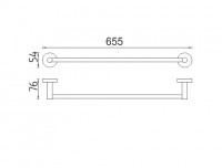 NIMCO UNIX držák na ručníky kovový, 660 mm, nerez   UNM 13061-10