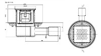 Podlahová vpust  Primus blue DN40/50 s vodorovným odtokem, SEINE   HL510Prblue-3121