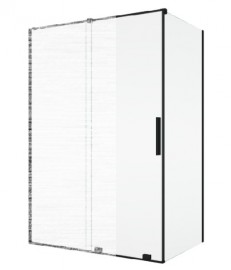 SanSwiss AMALIA D35F1 boční stěna pevná,na straně madla š.600-1200mm,černá,sklo čiré D35F1SM10607