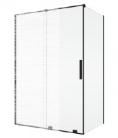 SanSwiss AMALIA D35F1 boční stěna pevná,na straně madla š.600-1200mm,černá,sklo čiré D35F1SM20607