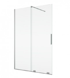 SanSwiss AMALIA D35S2 dveře 1-dílné posuvné+pevná stěna š.1200 mm,aluchrom,sklo čiré   D35S21205007