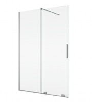 SanSwiss AMALIA D35S2 dveře 1-dílné posuvné+pevná stěna š.1600 mm,aluchrom,sklo čiré   D35S21605007