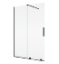 SanSwiss AMALIA D35S2 dveře 1-dílné posuvné+pevná stěna š. 1200 mm, černá, sklo čiré   D35S21200607