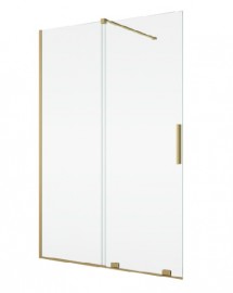 SanSwiss AMALIA D35S2 dveře 1-dílné posuvné+pevná stěna š. 1400 mm, zlatá, sklo čiré   D35S21401307