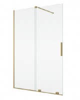 SanSwiss AMALIA D35S2 dveře 1-dílné posuvné+pevná stěna š. 1800 mm, zlatá, sklo čiré   D35S21801307