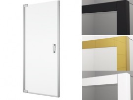 SanSwiss CADURA CA1C sprchové dveře jednokřídlé šířka 800 mm černé, sklo Screen CA1CG0800687