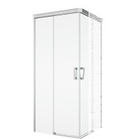 SanSwiss CADURA CAE2 sprchové dveře rohový vstup LEVÝ díl š. 750 mm černé, sklo čiré CAE2G0750607