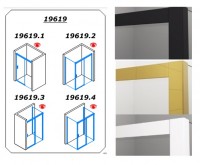 SanSwiss CADURA CAS2 dveře 1-dílné posuvné+pevná stěna š. 1000 mm bílé, sklo čiré CAS2D1000907