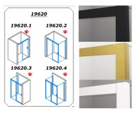SanSwiss CADURA CAS2 dveře 1-dílné posuvné +pevná stěna š. 1000 mm aluchrom, sklo čiré CAS2G1005007